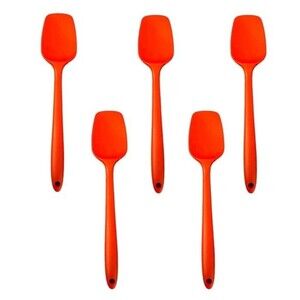 Spatula Spoonula Silicone Red High Temperature Silicone 5 PCs Bakery Tool Set SB